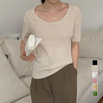 半袖 サマーニット レディースニットソー 送料無料 即日発送-0