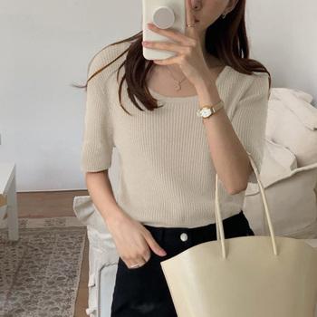 半袖 サマーニット レディースニットソー 送料無料 即日発送-4