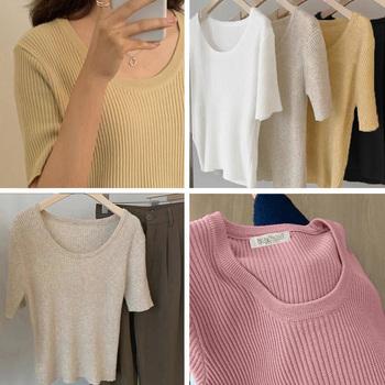 半袖 サマーニット レディースニットソー 送料無料 即日発送-7