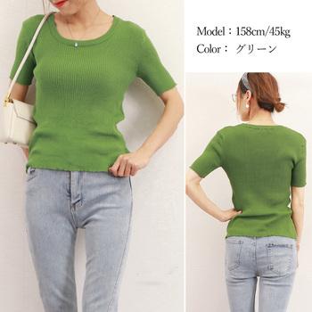 半袖 サマーニット レディースニットソー 送料無料 即日発送-8