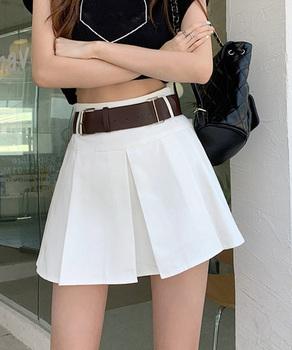 ミニボックススカートプリーツ ベルト付き 送料無料 即日発送-5