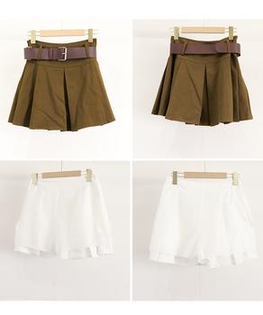 ミニボックススカートプリーツ ベルト付き 送料無料 即日発送-8
