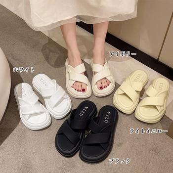 厚底サンダル レディースフラットサンダル 送料無料 即日発送-1