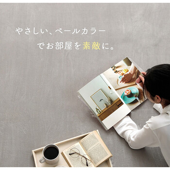 ラグ カーペット 約185×185cm 洗える 抗菌防臭 滑り止め付き 薄手 無地 ホットカーペット対応 ピオニー2 送料無料-1