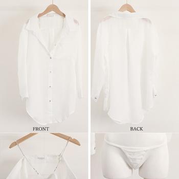 セクシーランジェリー シャツワンピース夏 送料無料 即日発送-3