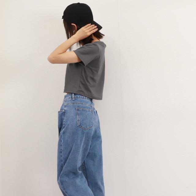 ショート丈Tシャツ レディース 半袖 送料無料 即日発送-9