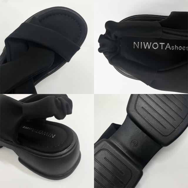 厚底サンダル クロスベルト 美脚 夏 送料無料 即日発送-5