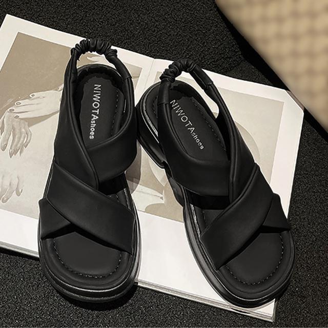 厚底サンダル クロスベルト 美脚 夏 送料無料 即日発送-6