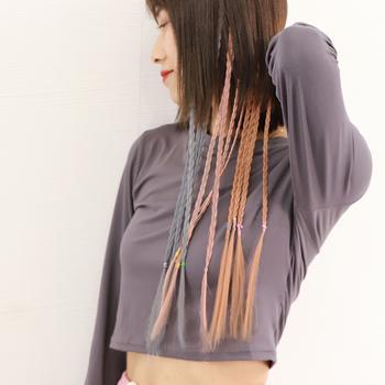 エクステ 三つ編み派手ワンタッチエクステ 送料無料 即日発送-4