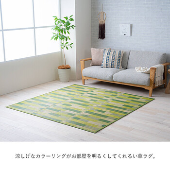 ラグ い草 畳 自然素材 カーペット ラグ 約180×240cm インテリア 夏用 節電 涼しい CX セナ 送料無料-1