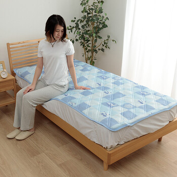 敷パッド 冷感 ブルー約140×200cm ダブル 可愛い 猫柄 ひんやり 節電 冷感寝具 夏用 涼しい 送料無料-8