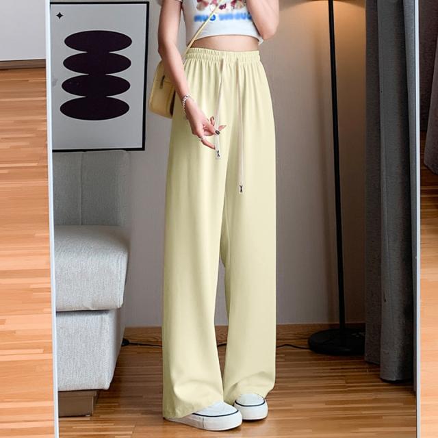 セミワイドパンツ ハイウエスト 6色 送料無料 即日発送-3