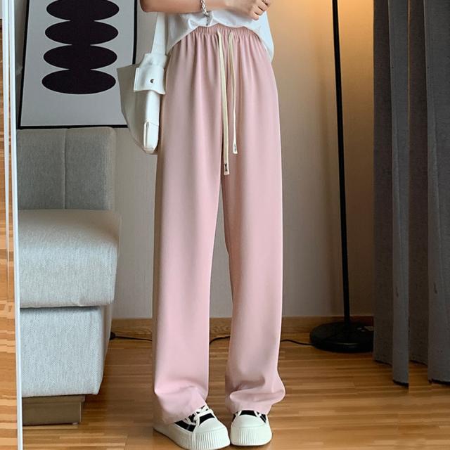 セミワイドパンツ ハイウエスト 6色 送料無料 即日発送-4