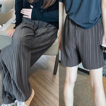 プリーツワイドパンツ2枚セット冷感タッチ 送料無料 即日発送-5