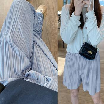 プリーツワイドパンツ2枚セット冷感タッチ 送料無料 即日発送-6