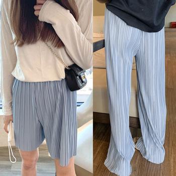 プリーツワイドパンツ2枚セット冷感タッチ 送料無料 即日発送-7