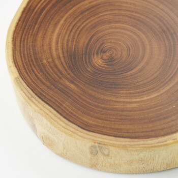 和食器 槐 えんじゅ 丸太皿 中 送料無料-1