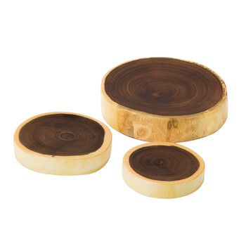 和食器 槐 えんじゅ 丸太皿 中 送料無料-3