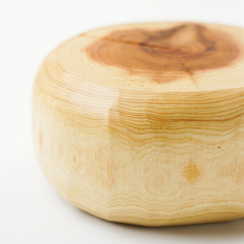和食器 隠岐の杉 カマンベール型丸太皿 送料無料-1