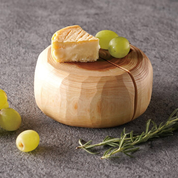 和食器 隠岐の杉 カマンベール型丸太皿 送料無料-2