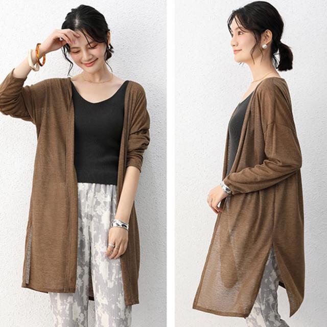 サマーニットカーディガン レディース薄手 送料無料 即日発送-9