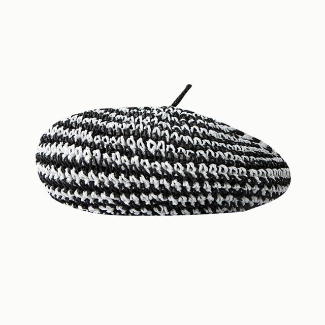 ベレー帽 麦わら帽子 レディース帽子 夏 送料無料 即日発送-5