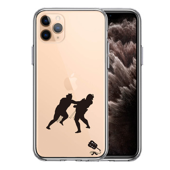 iPhone11pro ケース クリア 相撲 おすもう 突き出し スマホケース 側面ソフト 背面ハード ハイブリッド 送料無料-0