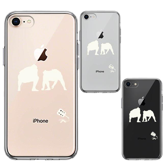 iPhone7 iPhone8 兼用 ケース クリア 相撲 おすもう 仕切り 白 スマホケース 側面ソフト 背面ハード ハイブリッド 送料無料-1