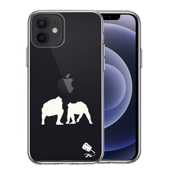 iPhone12mini ケース クリア 相撲 おすもう 仕切り 白 スマホケース 側面ソフト 背面ハード ハイブリッド 送料無料-0