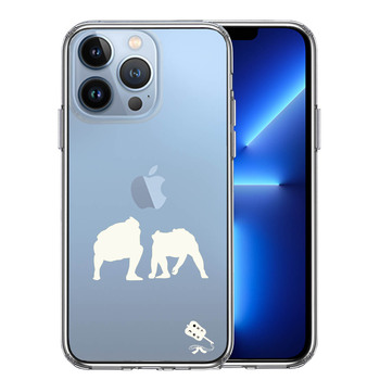 iPhone13Pro ケース クリア 相撲 おすもう 仕切り 白 スマホケース 側面ソフト 背面ハード ハイブリッド 送料無料-0
