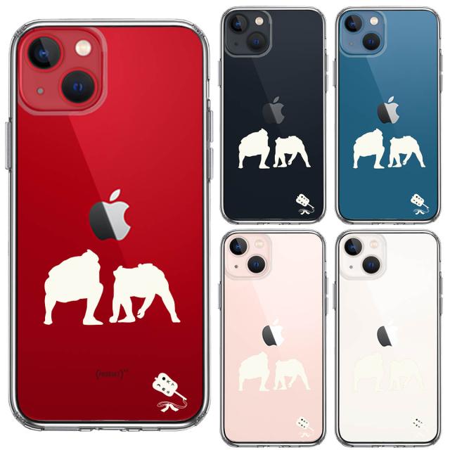 iPhone13mini ケース クリア 相撲 おすもう 仕切り 白 スマホケース 側面ソフト 背面ハード ハイブリッド 送料無料-1