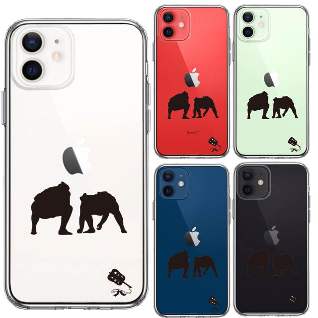 iPhone12 ケース クリア 相撲 おすもう 仕切り スマホケース 側面ソフト 背面ハード ハイブリッド  送料無料-1