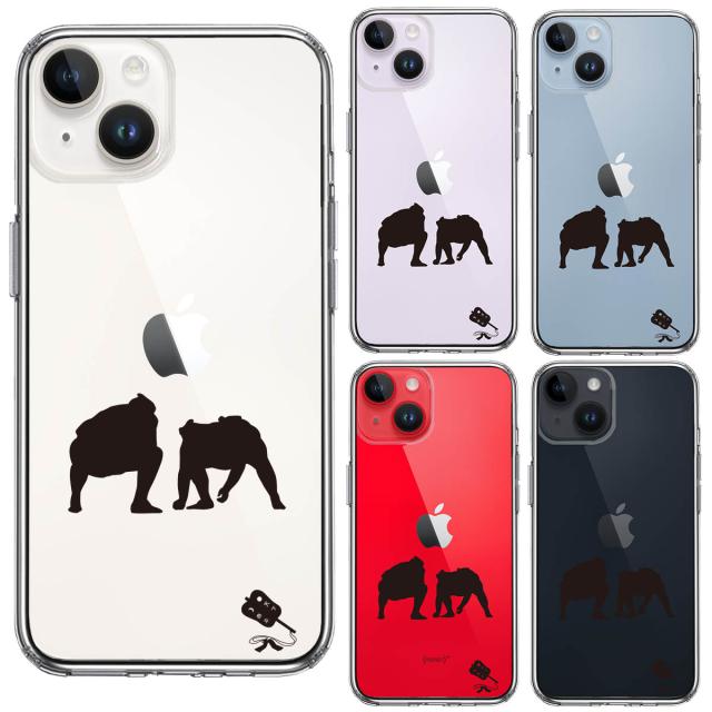 iPhone14 ケース クリア 相撲 おすもう 仕切り スマホケース 側面ソフト 背面ハード ハイブリッド 送料無料-1