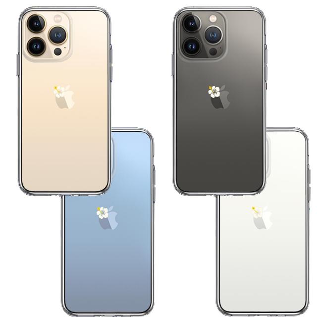 iPhone13Pro ケース クリア りんご に ハイビスカス スマホケース 側面ソフト 背面ハード ハイブリッド  送料無料-1