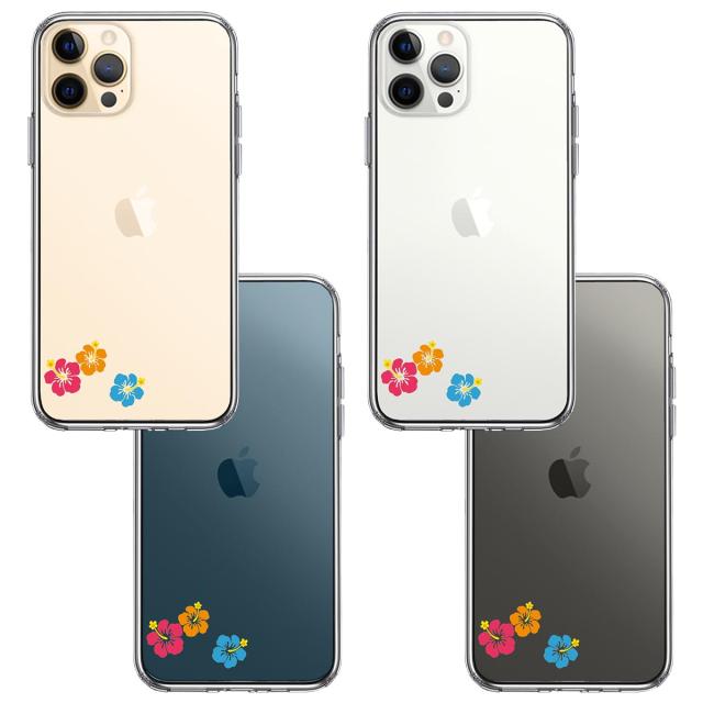 iPhone12Pro ケース クリア ちっちゃい ハイビスカス スマホケース 側面ソフト 背面ハード ハイブリッド  送料無料-1