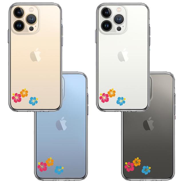 iPhone13Pro ケース クリア ちっちゃい ハイビスカス スマホケース 側面ソフト 背面ハード ハイブリッド  送料無料-1