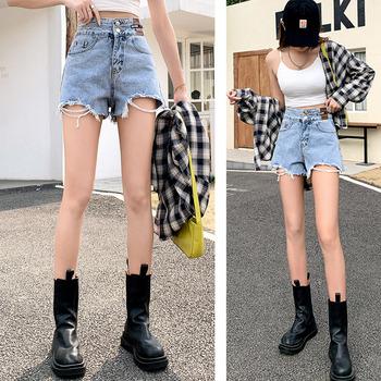 ダメージ加工デニムショートパンツ 送料無料 即日発送-9