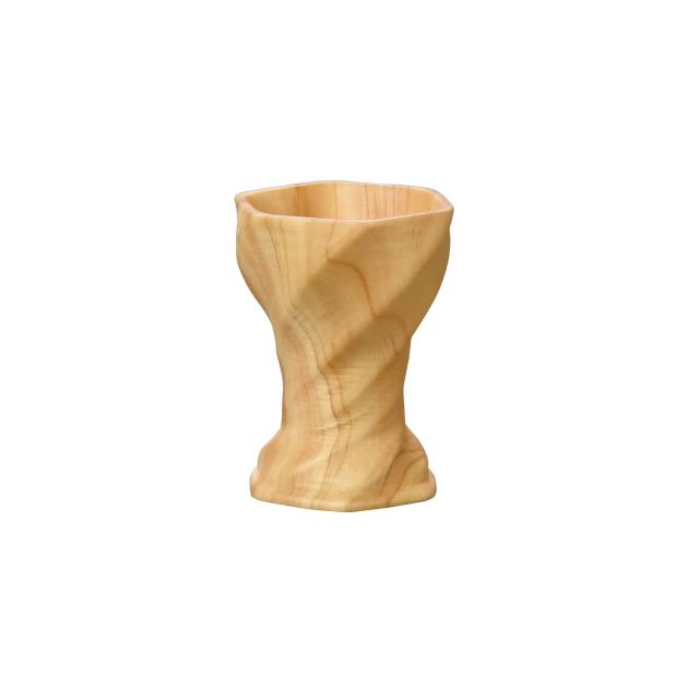 和食器 ひのき削り出しグラス ネジリグラス すらりグラス くねくねグラス 花びらグラス 日本製 送料無料-4