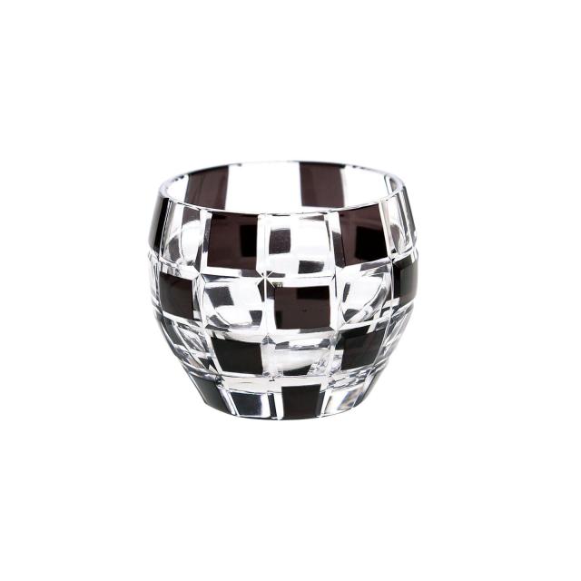 和食器 夢切子 千代口 黒 市松 七宝 菊 送料無料-3