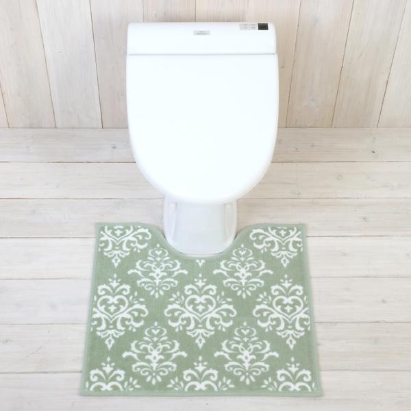 カラーショップトイレマットアラベスクスモークブルー 2個セット 送料無料 即日発送-2