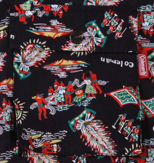 大きいサイズ Coleman ブロード総柄プリントオープンカラー半袖シャツ 3L 4L 5L 6L 7L 8L ラッピング可 送料無料 即日発送-4