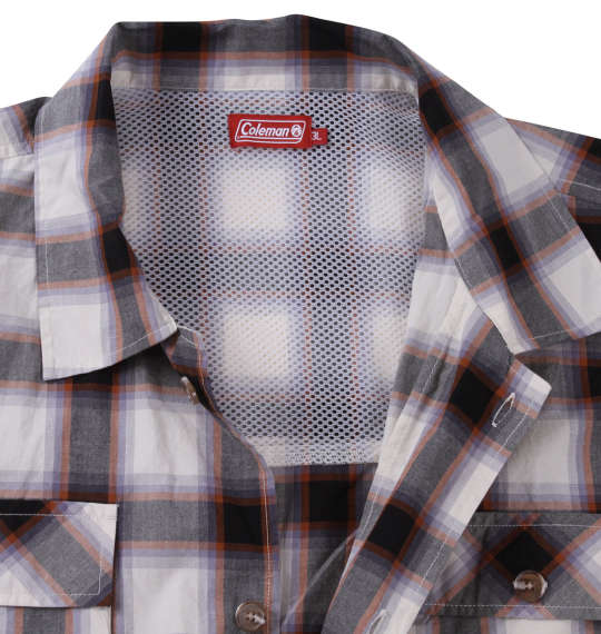 大きいサイズ Coleman 先染めチェック半袖シャツ 3L 4L 5L 6L 7L 8L MC732401-91257 ラッピング可 送料無料 即日発送-3