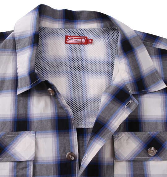 大きいサイズ Coleman 先染めチェック半袖シャツ 3L 4L 5L 6L 7L 8L MC732402-91258 ラッピング可 送料無料 即日発送-3