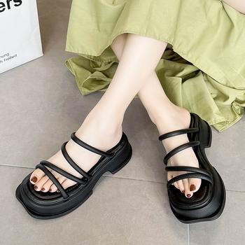 厚底サンダル ストラップ 美脚 夏 SK19399590-1720 送料無料 即日発送-2