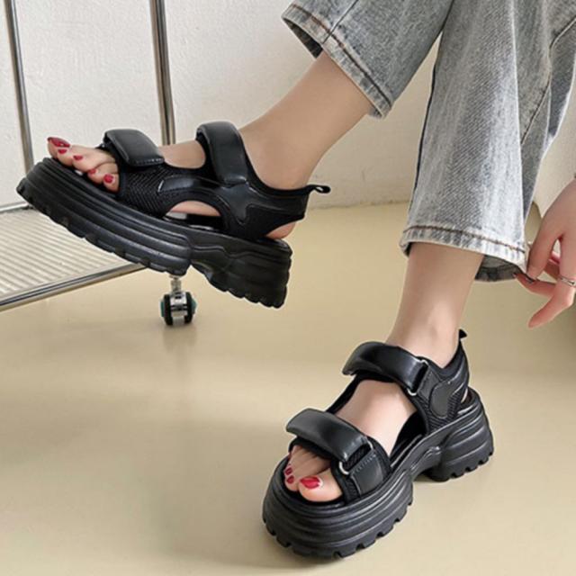 厚底サンダル スポーツサンダル 美脚 夏 送料無料 即日発送-7