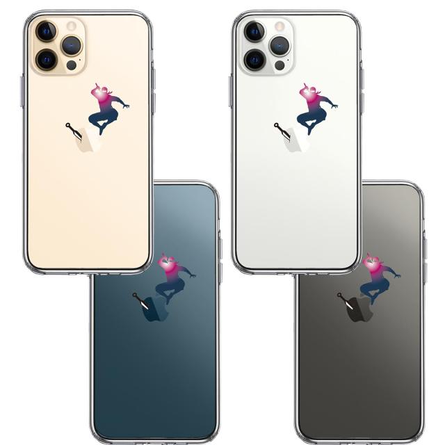 iPhone12Pro ケース クリア 忍者 手裏剣 クナイ スマホケース 側面ソフト 背面ハード ハイブリッド 送料無料-1