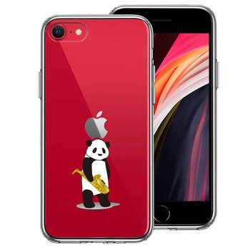 iPhoneSE ケース 第3世代 第2世代 クリア サックス パンダ スマホケース 側面ソフト 背面ハード ハイブリッド 送料無料-0