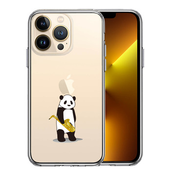 iPhone13Pro ケース クリア サックス パンダ スマホケース 側面ソフト 背面ハード ハイブリッド 送料無料-0