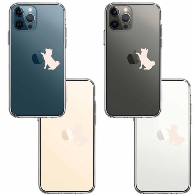 iPhone12Pro ケース クリア わんこ お手 ホワイト スマホケース 側面ソフト 背面ハード ハイブリッド 送料無料-1