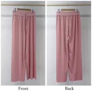 セミワイドパンツ 冷感タッチロングパンツ 送料無料 即日発送-2